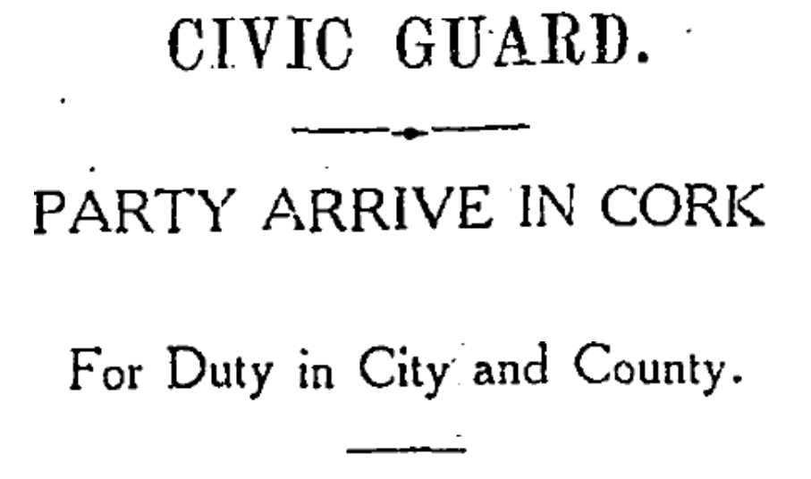 Civic Guard arrive in Cork