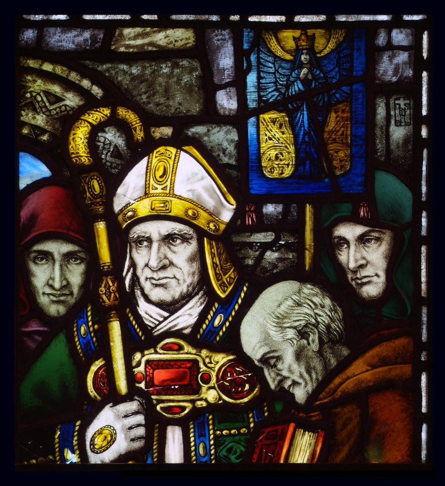 CAG.0111 Harry Clarke, The Consecration of St. Mel, Bishop of Longford, by St. Patrick, 1910. Purchased (Gibson Bequest Fund) 