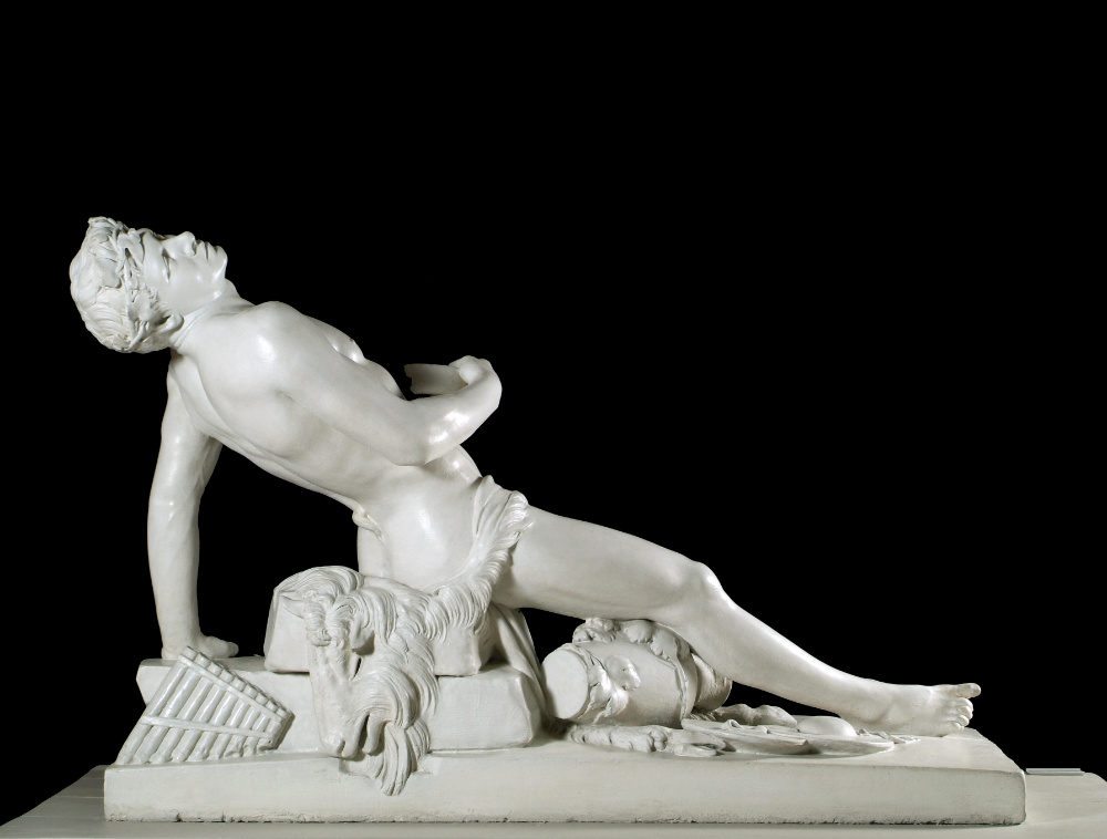 2. John Hogan, The Drunken Faun, 1826, plaster original, 98 x 155 x 70 cm. Presented, William Horatio Crawford, Esq_