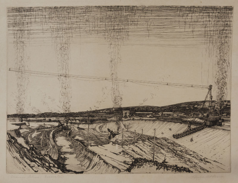 George Atkinson, Shannon Scheme: The Excavations, c. 1929. Collection Crawford Art Gallery, Cork