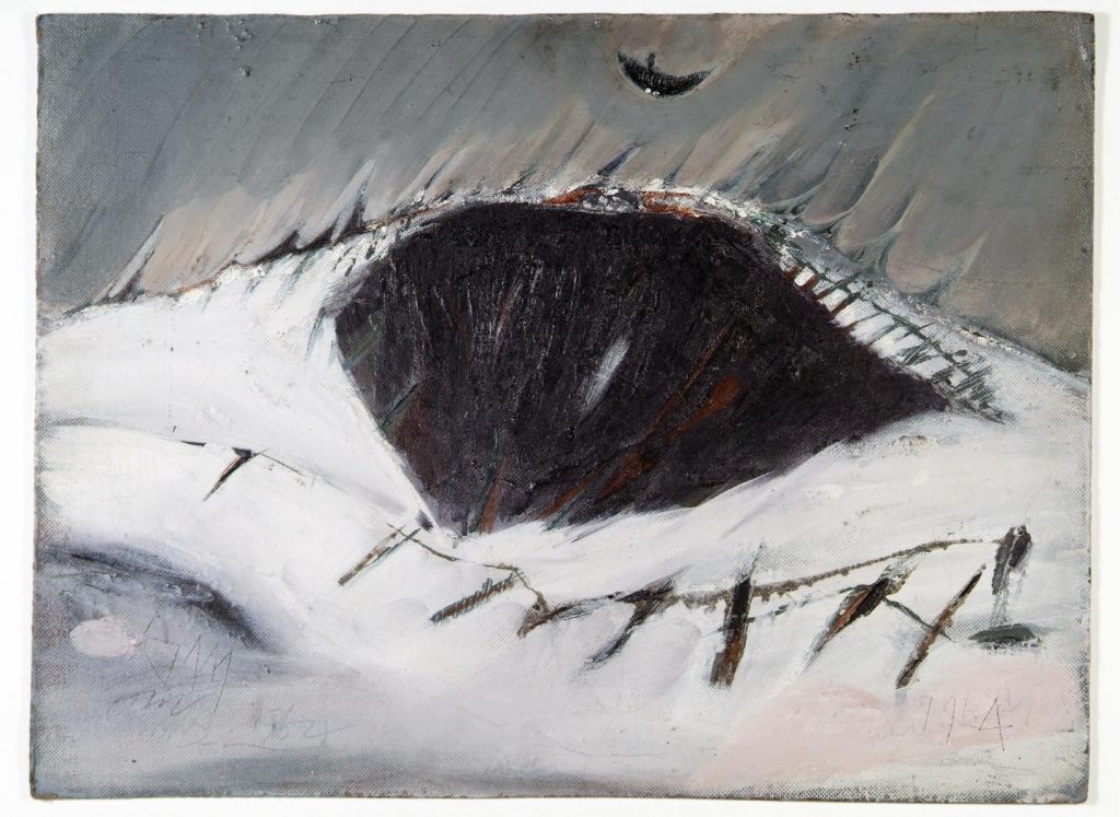 Tony O'Malley (1913 - 2003)
Hawk and Quarry in Winter, in Memory of Peter Lanyon, 1964