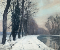 Henri Jourdain Winter Landscape Greeting card