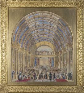 James Mahony, The Official Opening of 'The National Exhibition of the Arts, Manufactures and Products of Ireland' Cork, 1852