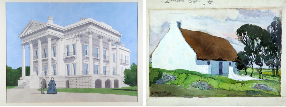 L. Mark Hathaway, Antebellum Mansion Louisanna, 1993, watercolour on paper © the artist.
R.  Seamus Murphy, Untitled, 1935, watercolour on paper © the artist.