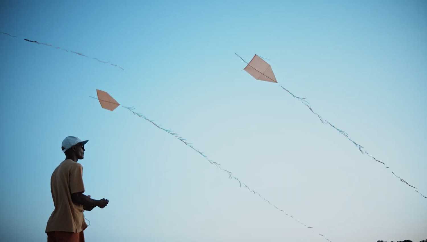 A man flying a kite