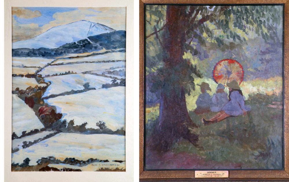 L. Anne S. King-Harman, Snow in Wicklow, gouache on paper, © the artist.
R. Martin F. Mahony, Summer, oil on canvas, © the artist.
