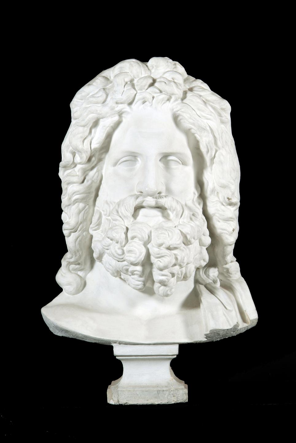 The Jove of Otricoli (The Colossal Head of Jupiter Olympus), c.1816, plaster cast after marble bust in the Musei Vaticani, 87 x 55 x 26 cm. Transferred, Royal Cork Institution, c.1849.