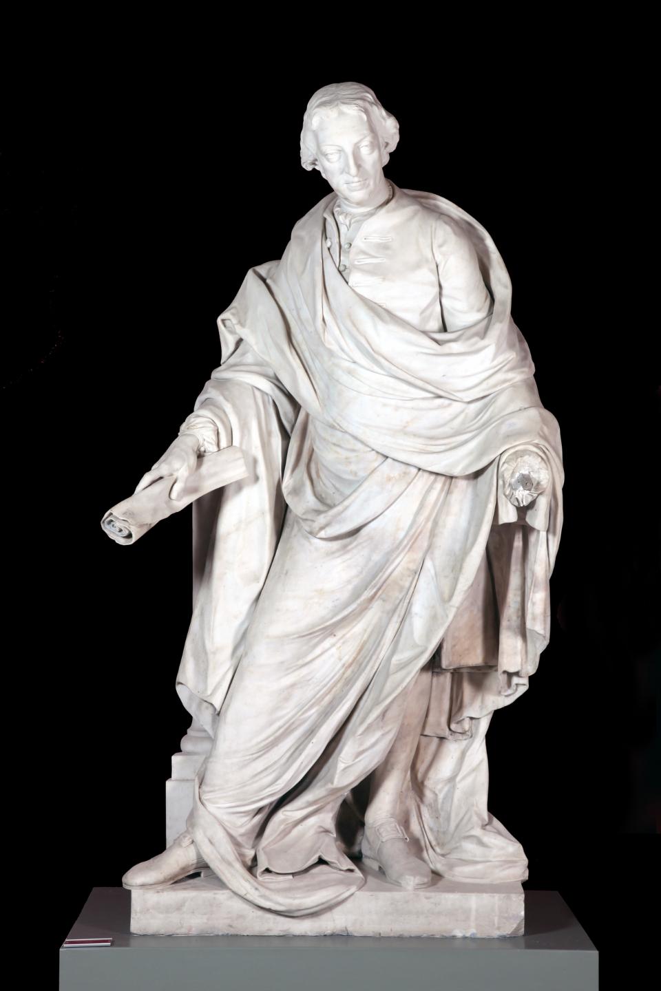 Joseph Wilton, William Pitt the Elder, eighteenth century, marble, H 191 cm, Presented, 1905.