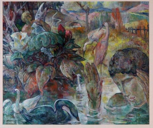 Mary Swanzy, Swans, c.1930, oil on canvas, 50.9 x 60.9 cm. © The Mary Swanzy Estate.